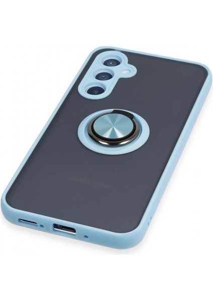 Samsung Galaxy A54 5g Kılıf Montreal Yüzüklü Silikon Kapak - Buz Mavi indirimleri