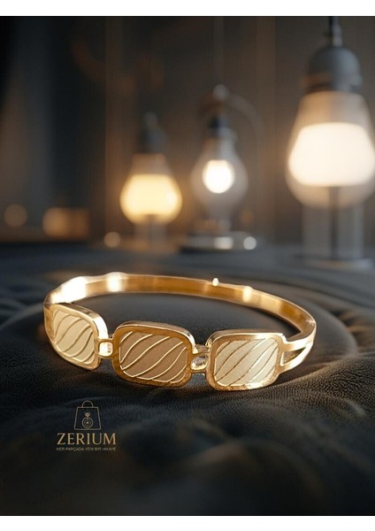 Zephyr - Üç Esinti Motifli 316L Çelik Kadın Şans Bilekliği