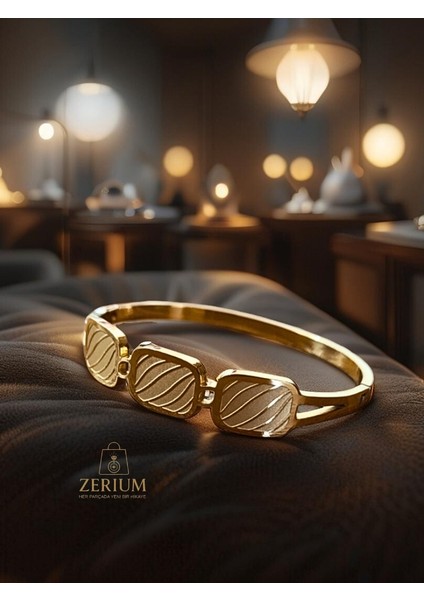 Zephyr - Üç Esinti Motifli 316L Çelik Kadın Şans Bilekliği modelleri