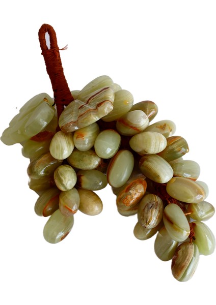 Doğal Oniks Taş 50 Taneli Üzüm Dekor – Feng Shui Bereket ve Bolluk Sembolü, El Yapımı Şık Ev Aksesuarı