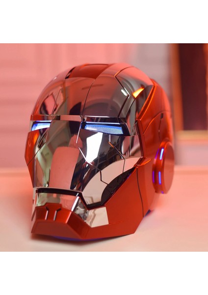 Iron Man Kask Demir Adam Robot Maske Ses Komutlu Uzaktan Kumandalı Dekor Figür Çocuk Oyuncak