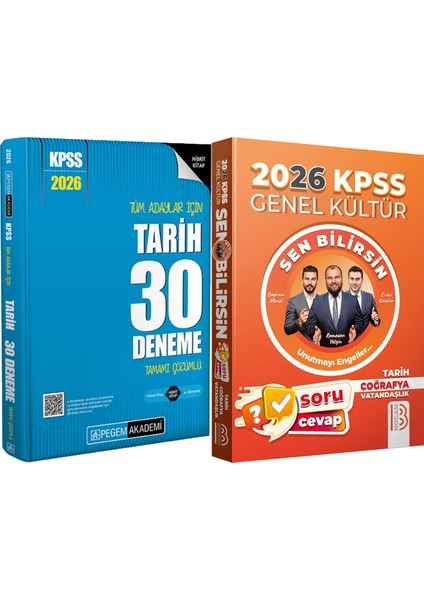 2026 Kpss Tüm Adaylar Için Tarih 30 Deneme Çözümlü - Kpss 2026 Genel Kültür Sen Bilirsin