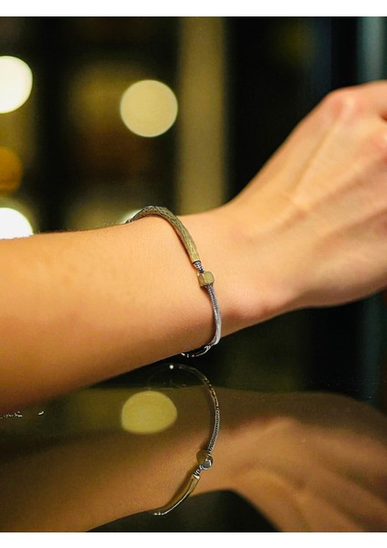 Çelik Bileklik Çift Renk