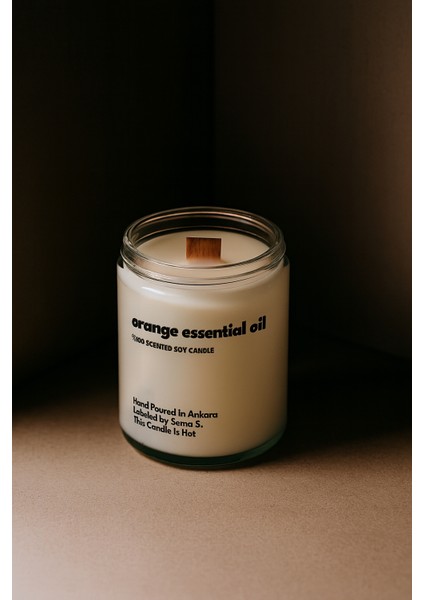 : Orange Essential Oil : Cam Kavanozda Kokulu %100 Soya Mum (Portakal) fiyatları