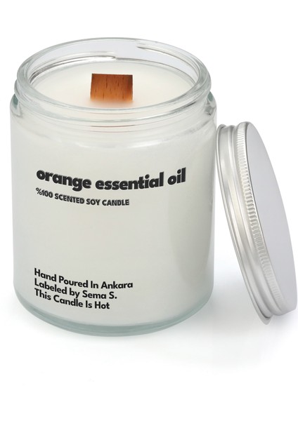 : Orange Essential Oil : Cam Kavanozda Kokulu %100 Soya Mum (Portakal) modelleri