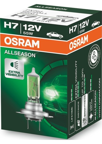 Ceparotomotiv Osram Allseason H7 Ampul 2 Adet Takım