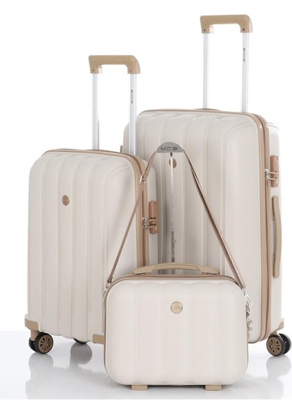 Polipropilen 3'lü Valiz Seti Orta & Kabin & Makyaj V305