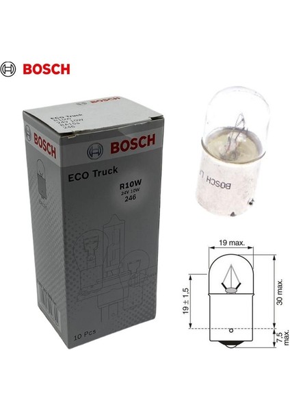 Bosch 24V 67 Ampul 10W 10 Adet