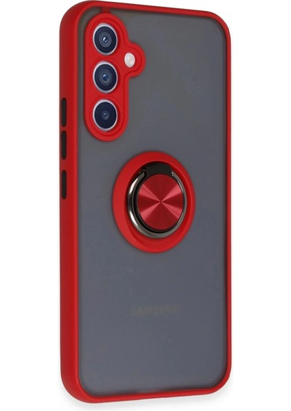 Samsung Galaxy A54 5g Kılıf Montreal Yüzüklü Silikon Kapak - Kırmızı fiyatları