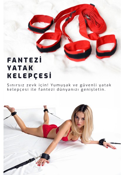 Sofya Passion Fantazi Ayarlanabilir Çok Amaçlı El, Ayak ve Yatak Bağlama Seti – Dayanıklı ve Kolay Kullanım