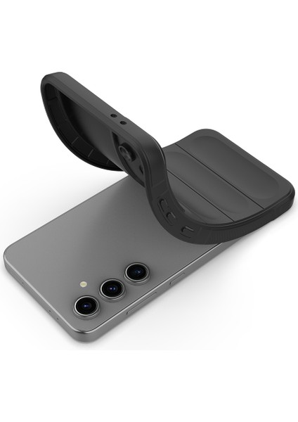 Galaxy S25 Fe Kılıf Esnek Tpu Oyuklu Arka Yüzey Tasarımlı N7TH Etnik Silikon Kapak - Lacivert modelleri