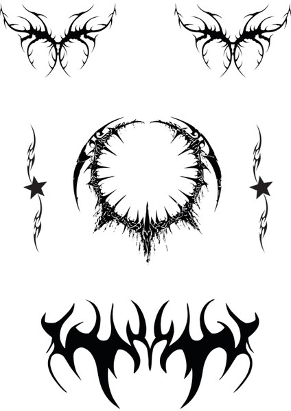 Gotik Sticker Seti | Çeşitli Goth Temalı Laptop, Tablet, Valiz, Defter Çıkartmaları