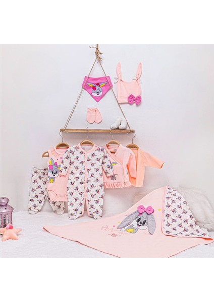 Kız Bebek 0-3 Ay Bunny Tulumlu 10LU Set %100 Pamuk fiyatları