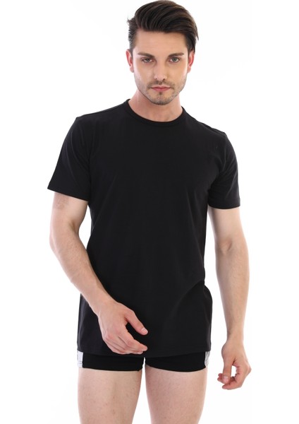 0947 Erkek Süprem Bisiklet Yaka T-Shirt 3'lü