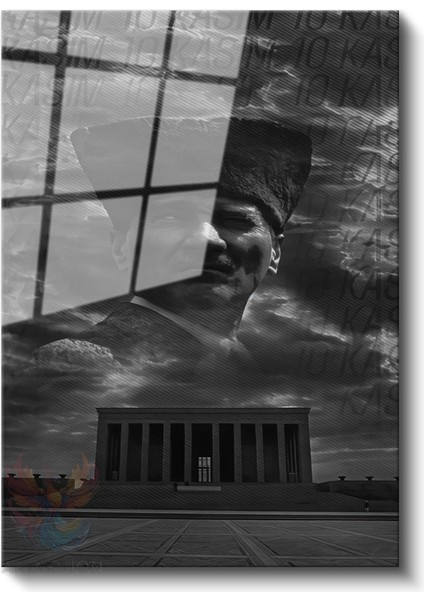 Cam Dikey Duvar Tablosu Cam Anıtkabir Atatürk Ev Ofis Salon Modern Duvar Tablosu