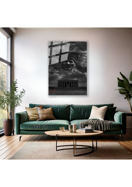 Cam Dikey Duvar Tablosu Cam Anıtkabir Atatürk Ev Ofis Salon Modern Duvar Tablosu fiyatları