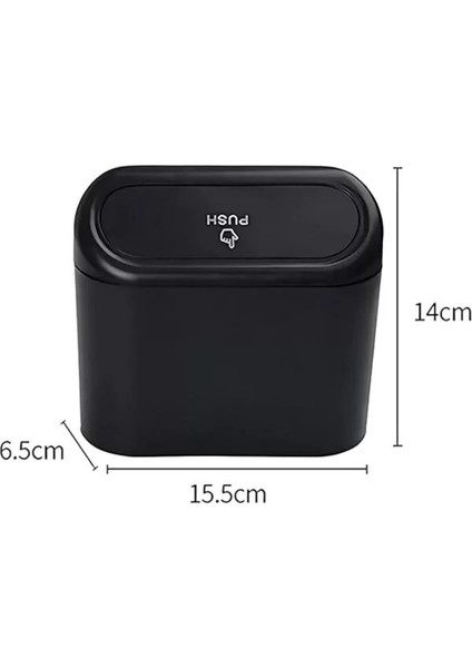 Araba Çöp Kutusu Araç Içi Taşınabilir Kapaklı Organizer Çöp Kovası Itme Kapaklı Kova modelleri