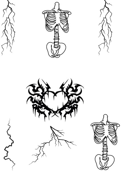 Gotik Sticker Seti | Çeşitli Goth Temalı Laptop, Tablet, Valiz, Defter Çıkartmaları