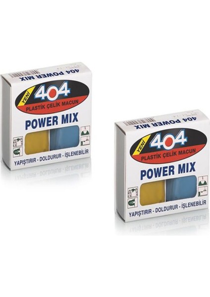 Power Mix 40 Gr. Çok Güçlü Macun Yapıştırıcı 2 Adet