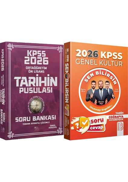 2026 Kpss Lise Ortaöğretim Ön Lisans Tarihin Pusulası Soru Bankası - Kpss 2026 Genel Kültür Sen Bilirsin