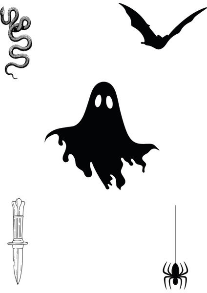 Gotik Sticker Seti | Çeşitli Goth Temalı Laptop, Tablet, Valiz, Defter Çıkartmaları