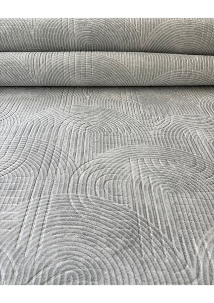 Yıkanabilir Leke Tutmaz Kaymaz Tabanlı Kesme Kabartmalı Salon Koridor Mutfak Halısı Gri indirimleri