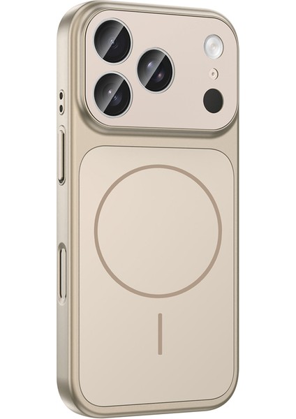 iPhone 17 Pro Max Kılıf N7TH M-Safe Şarj Özellikli Kamera Korumalı Formen Kapak - Gri modelleri
