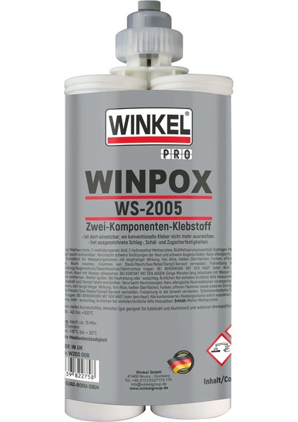 Wınpox Çift Komponentli Mma Yapıştırıcı Ws 2005 5dk 400ML