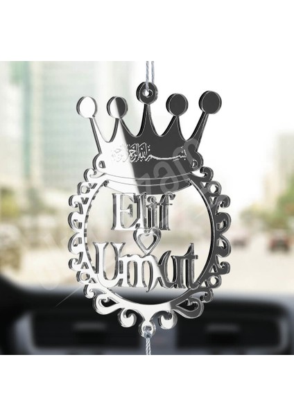 Kişiye Özel Besmele Pleksi Araba Dikiz Aynası Süsü