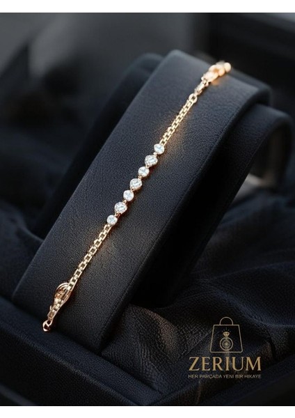 Xuping Beyaz Zirkon Taşlı Premium Kadın Bileklik 316L