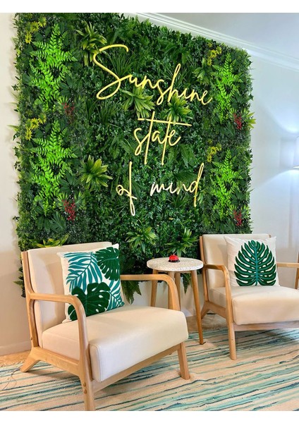 Yapay Çiçek Duvar Paneli Kırmızı Tomurcuklu 40X60 cm