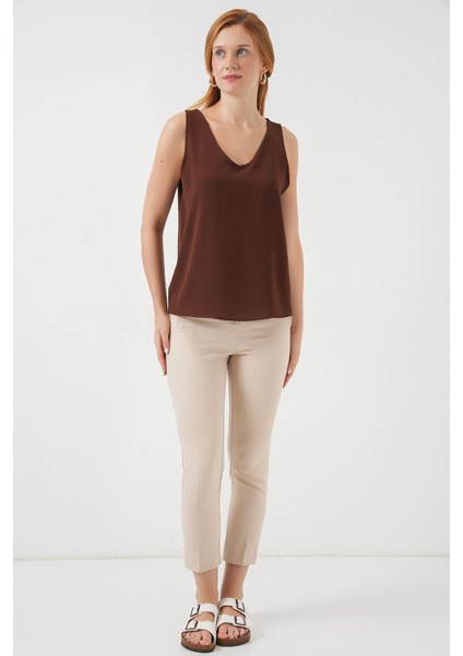 Kadın BDART V Yakalı Bluz Mocha Kahvesi fiyatları