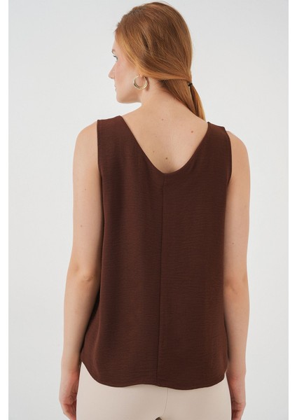 Kadın BDART V Yakalı Bluz Mocha Kahvesi indirimleri
