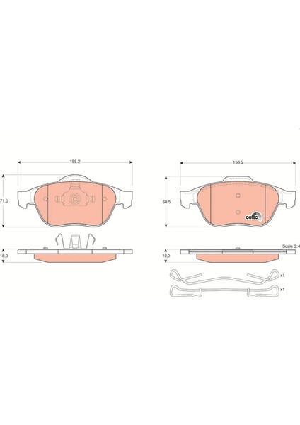 ÖN FREN BALATASI RENAULT LAGUNA 2 01 ESPACE 2002 VELSATIS 2005 7701206599 7701206747 7701209810