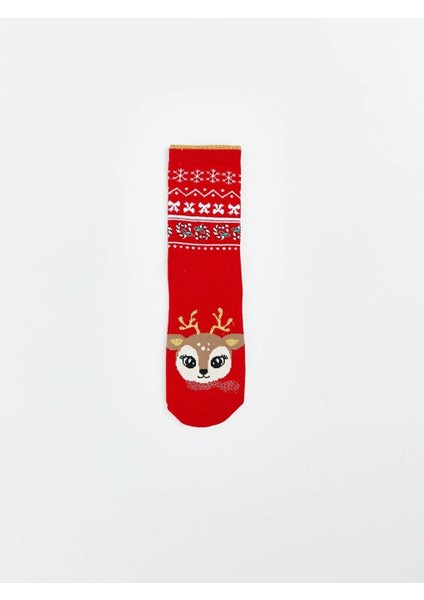 Yılbaşı Temalı Kız Çocuk Soket Çorap 3'lü (W5) fırsatları