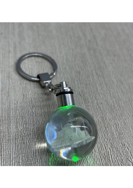 Ledli Ayasofya Tasarımı Kristal Anahtarlık