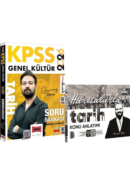 2026 Kpss Tarih Soru Bankası Tamamı Çözümlü Günay Göktaş - 2026 Kpss Haritalarla Tarih Konu Anlatımı