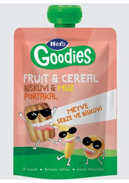 Bfs Hero Goodies Muz Portakal Bisküvi Havuç 100 gr
