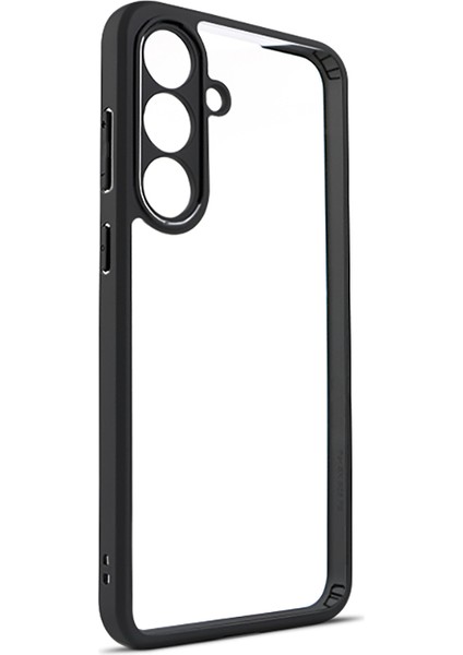 Galaxy S25 Fe Kılıf Kamera Korumalı Şeffaf Arka Yüzey Otnv New Roll Kapak - Siyah fırsatları