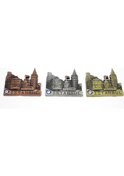Metal Istanbul Temalı Yöresel Magnet Model 3