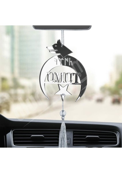 Kişiye Özel Göktürk Dilinde Türk Pleksi Araba Dikiz Aynası Süsü