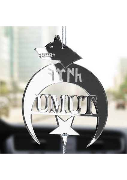 Kişiye Özel Göktürk Dilinde Türk Pleksi Araba Dikiz Aynası Süsü fiyatları