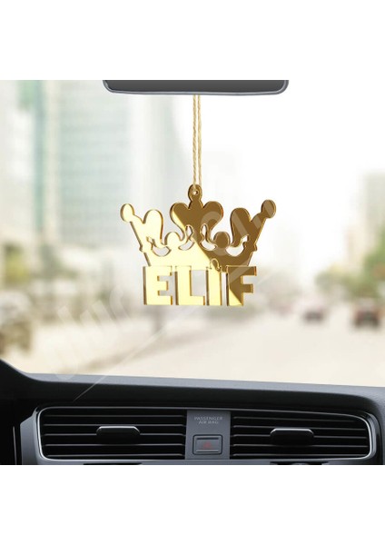 Kişiye Özel Kraliçe Tacı Pleksi Araba Dikiz Aynası Süsü