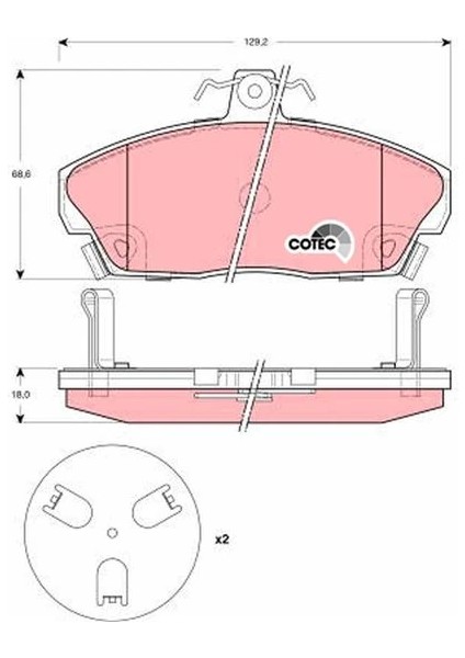 ÖN FREN BALATA HONDA CIVIC 1.6L D16 VTEC VTI 2001-2005 / 1.6L D16A EURO 1996-1999 45022S6DE51 45022S74E10 45022ST3E30