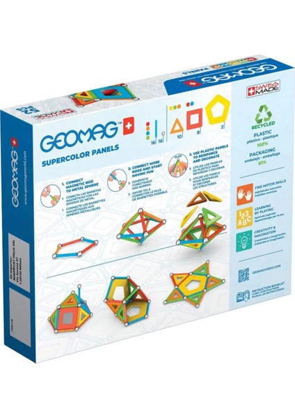 Bfs Geomag Supercolor Panels Manyetik Zeka Oyunu 52 Parça fırsatları