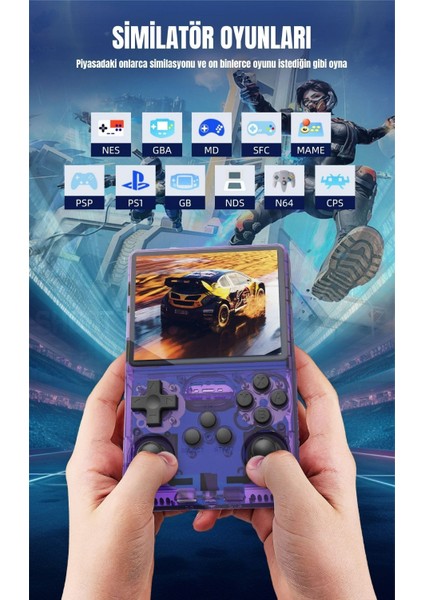 R40S Pro Taşınabilir Retro Oyun Konsolu 30.000 Oyun Arkos 2.0-256GB Minecraft,half Life,gta