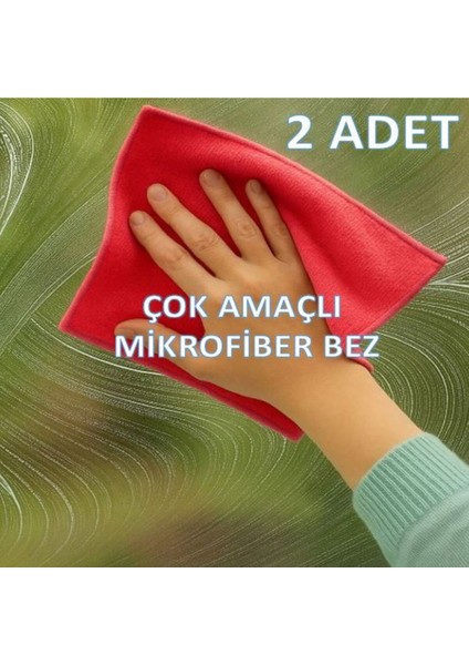 Temizlik Mikrofiber Cam Bezi 40X40 2 Adet