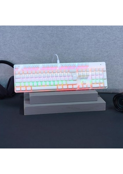 Kb-Mekanik 1 Lumos USB Aydınlatmalı Full Anti-Ghosting Mekanik Gaming Oyuncu Klavye (Beyaz (Red Switch) fiyatları