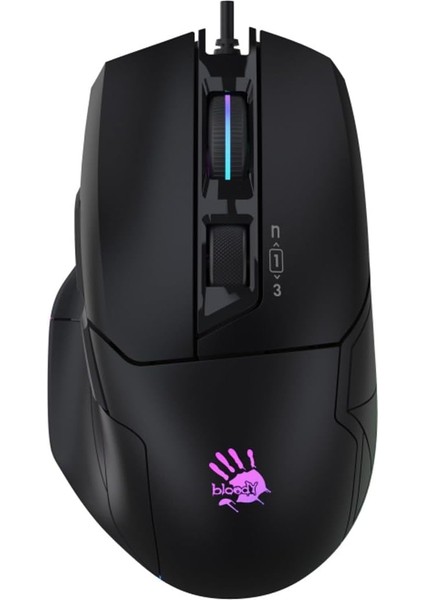 W70 Max 10000 Cpi 8 Tuş Optik Rgb-Uc3&4 Aktif Kablolu Siyah Gaming (Oyuncu) Mouse