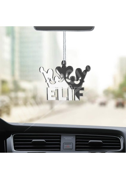 Kişiye Özel Kraliçe Tacı Pleksi Araba Dikiz Aynası Süsü